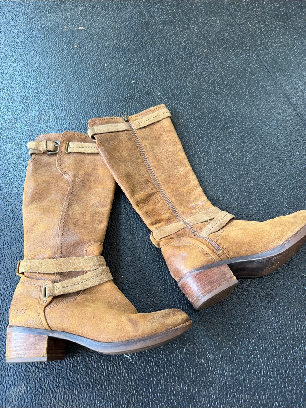 UGG Tan Suede Darcie Leather boots